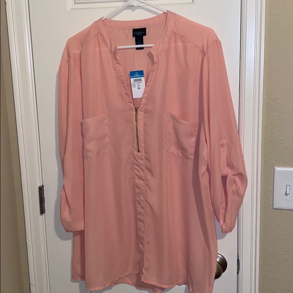 Pink chiffon top